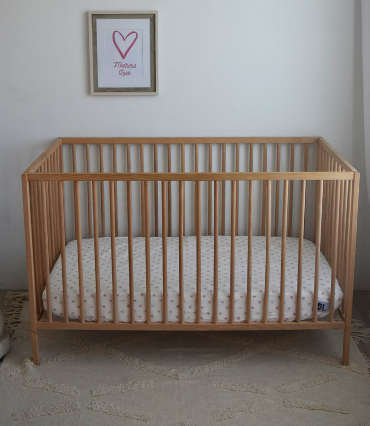 Rosé Heart  Crib Bedding Set