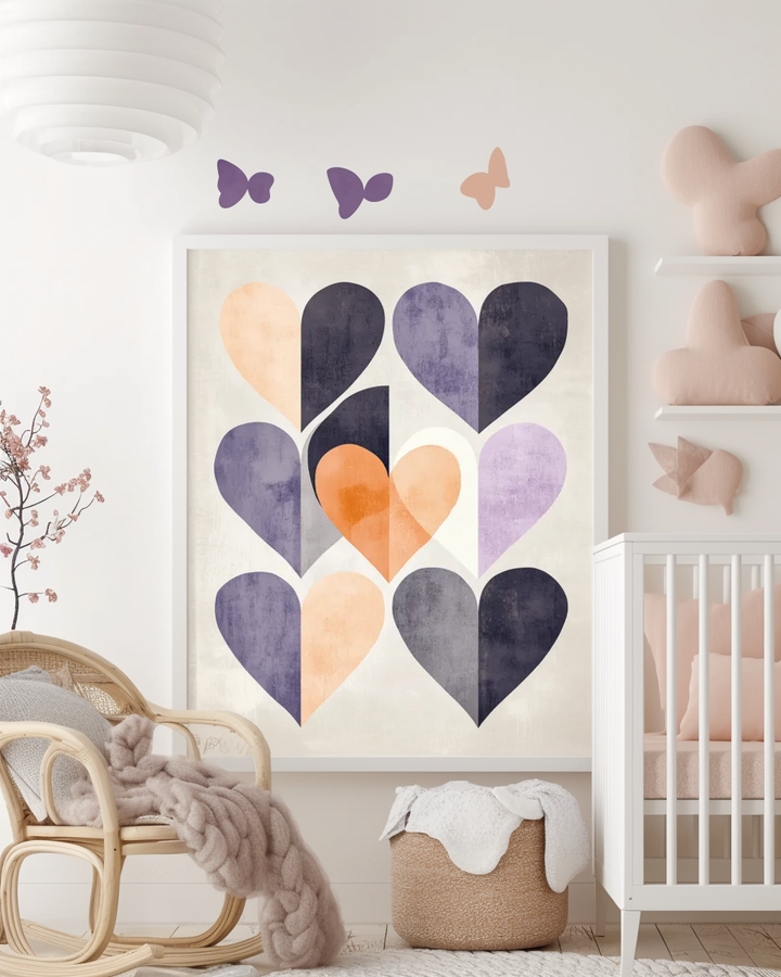 Geometric Hearts – Warm & Bold